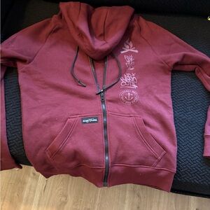 Flag Nor Fail Maroon Zip-Up Hoodie